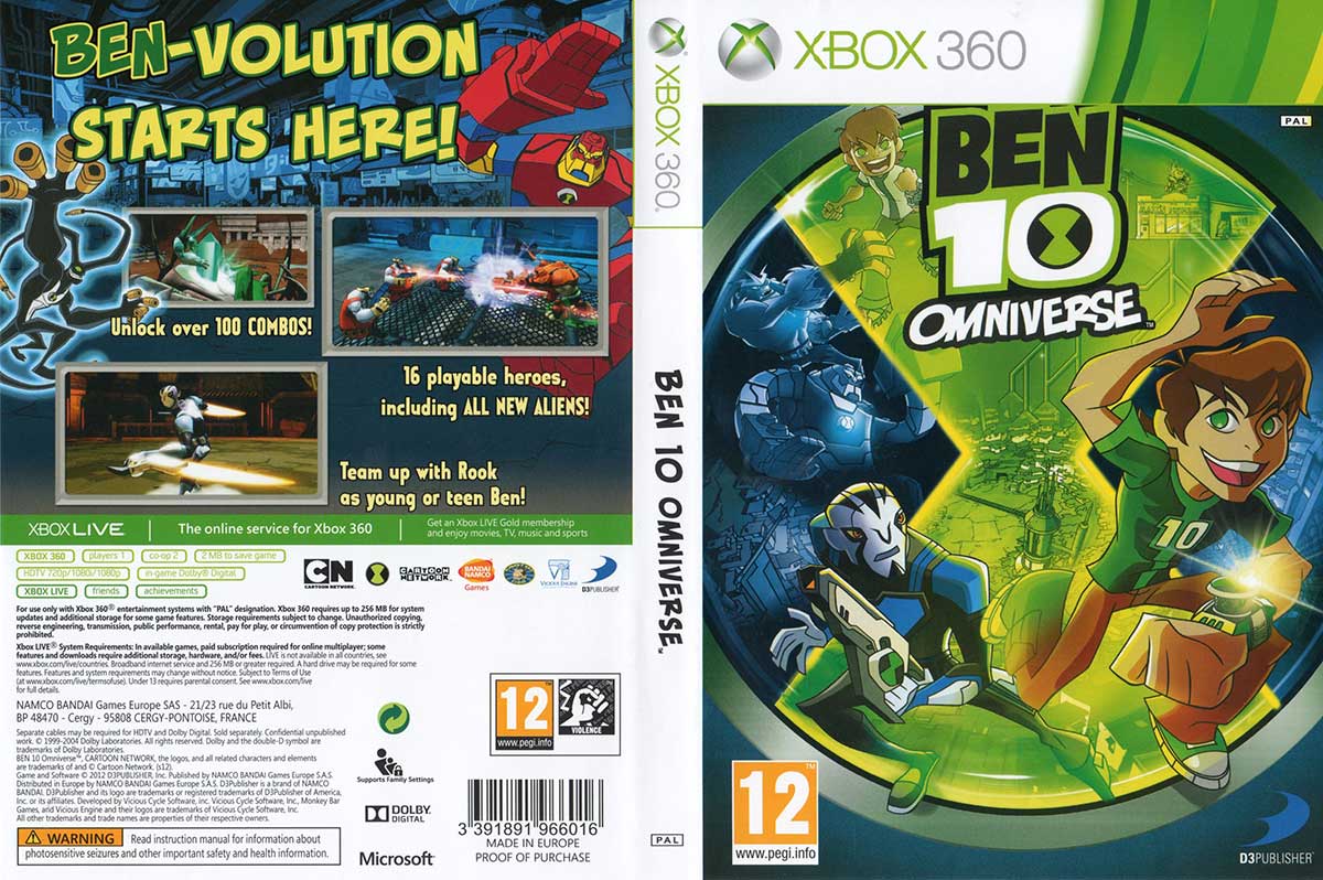 Игра бен 2. Ben 10: Omniverse (Xbox 360). Игры Xbox 360 Ben ten. Xbox игры Бен 10. Ben 10 Omniverse ps3 диск.